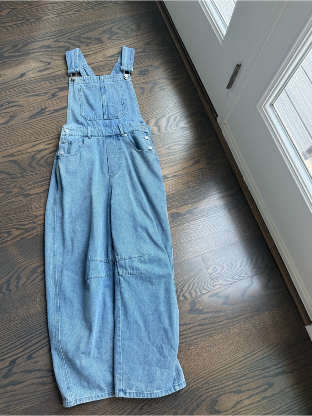 So Me Light Blue Denim Overall Jumpsuit Small